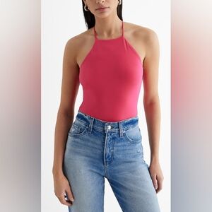Express Body Contour Compression High Neck Cross Back Cami NWT